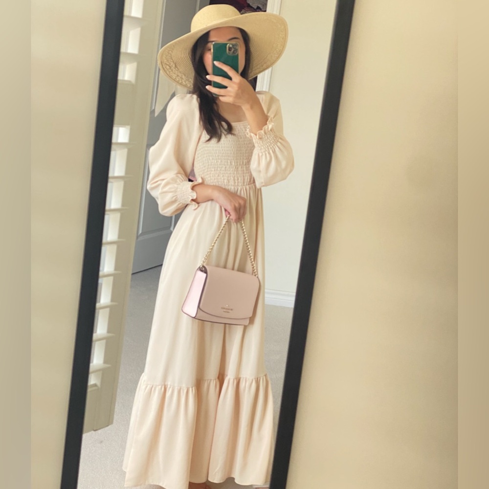 Elegant Cream Maxi Dress